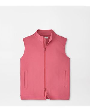 Peter Millar Cradle Piqué Performance Full-Zip Gilet - Pink