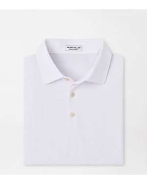 Peter Millar Solid Performance Mesh Polo - White