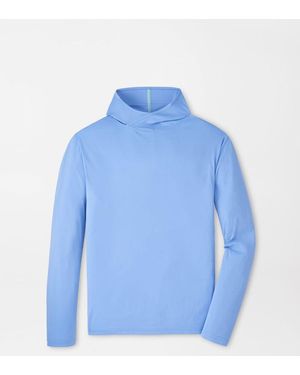 Peter Millar Featherweight Performance Sun Shirt Hoodie - Blue