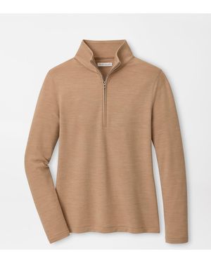 Peter Millar Excursionist Flex Knit Quarter-Zip - Brown