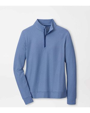 Peter Millar Palmetto Palms Perth Performance Quarter-Zip - Blue