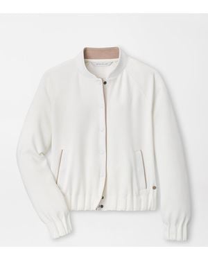 Peter Millar Flora Knit Bomber - White