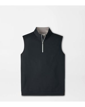 Peter Millar Galway Stretch Loop Terry Quarter-Zip Gilet - Blue