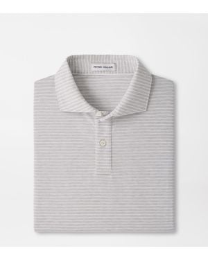Peter Millar Etc Stripe Performance Jersey Polo - Grey