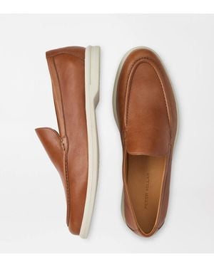 Peter Millar Excursionist Leather Venetian Loafer - Brown