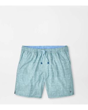 Peter Millar Seaside Shade Swim Trunk - Blue