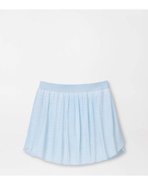Peter Millar Mickey Bunker Stripes Micro Pleat Skort - Blue