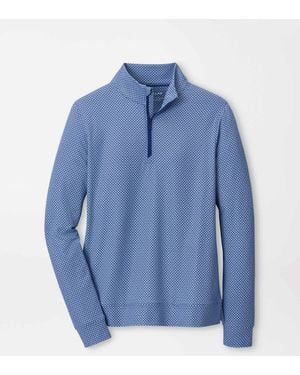Peter Millar Palmetto Palms Perth Performance Quarter-Zip - Blue
