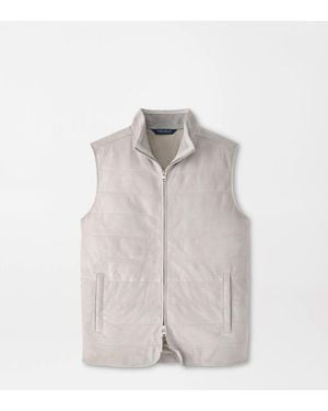 Peter Millar Featherweight Suede Gilet - White