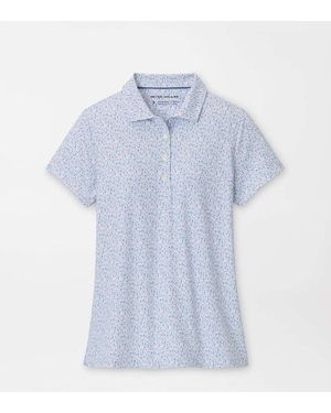 Peter Millar Fairway Frills Short Sleeve Jersey Polo - Blue