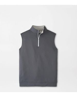 Peter Millar Galway Stretch Loop Terry Quarter-Zip Gilet - Grey
