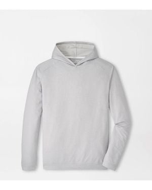 Peter Millar Pine Houndstooth Performance Hoodie - Grey