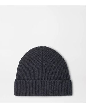 Peter Millar Cashmere Rib Beanie - Blue