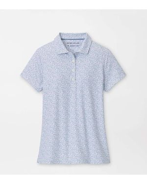 Peter Millar Fairway Frills Short Sleeve Jersey Polo - Blue