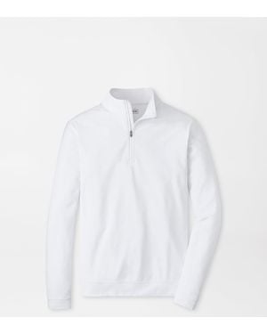 Peter Millar Perth Cross-Hatch Performance Quarter-Zip - White