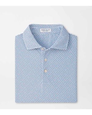 Peter Millar Motorcycle Performance Mesh Polo - Blue