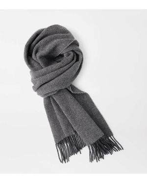 Peter Millar Cashmere Herringbone Scarf - Grey