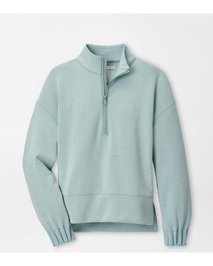 Peter Millar Flora Knit Mélange Half-Zip Pullover - Blue