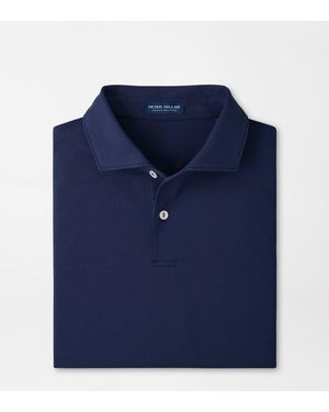 Peter Millar Albatross Cotton-Blend Piqué Polo - Blue
