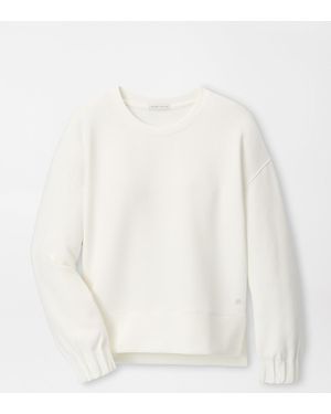 Peter Millar Flora Knit Crewneck - White