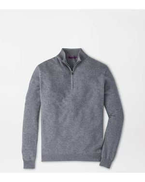 Peter Millar 25Th Anniversary Cashmere Quarter-Zip Jumper - Grey