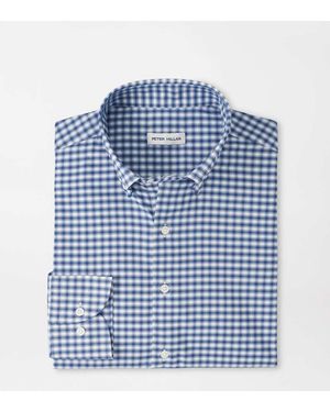 Peter Millar Lewis Performance Twill Shirt - Blue
