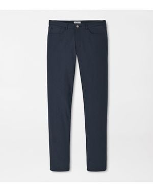 Peter Millar Brevard Performance Flannel Five-Pocket Trouser - Blue