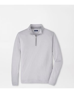 Peter Millar Albatross Cotton-Blend Piqué Quarter-Zip - Grey