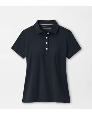 Peter Millar Short Sleeve Button Polo - Blue