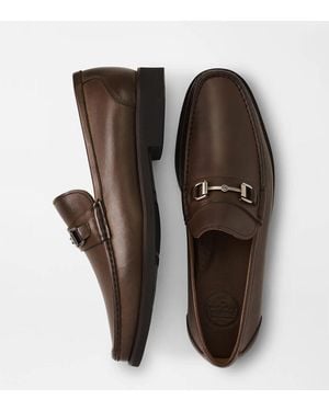 Peter Millar Leather Bit Loafer - Brown
