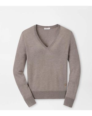 Peter Millar Mirage V-Neck Jumper - Grey
