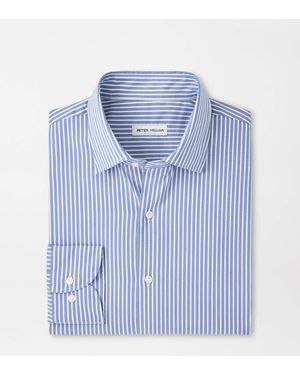 Peter Millar Langley Crown Lite Cotton-Stretch Shirt - Blue