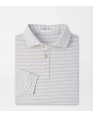 Peter Millar Merion Long-Sleeve Performance Jersey Polo - White