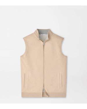 Peter Millar Coolspun Lite Full-Zip Sleeveless Jumper - Natural