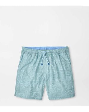 Peter Millar Seaside Shade Swim Trunk - Blue