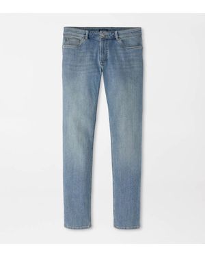 Peter Millar Vintage Washed Five-Pocket Denim - Blue