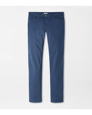 Peter Millar Signature Sateen Five-Pocket Trouser - Blue