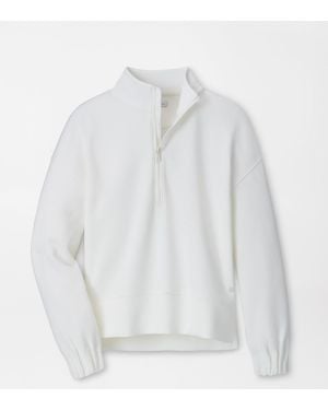 Peter Millar Flora Knit Half-Zip Pullover - White
