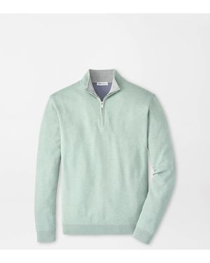 Peter Millar Coolspun Lite Cotton Quarter-Zip Jumper - Blue