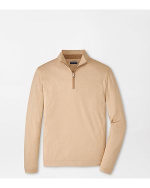 Peter Millar Albatross Cotton-Blend Piqué Quarter-Zip - Natural