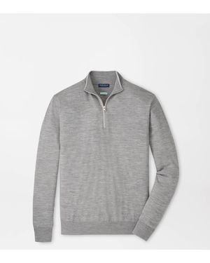 Peter Millar Excursionist Flex Quarter-Zip Jumper - Grey