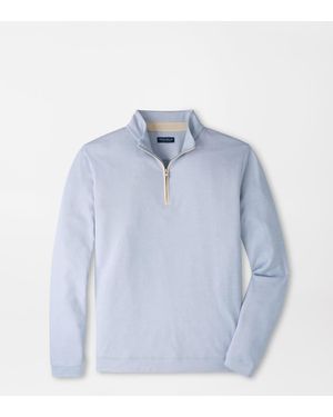 Peter Millar Albatross Cotton-Blend Piqué Quarter-Zip - Blue