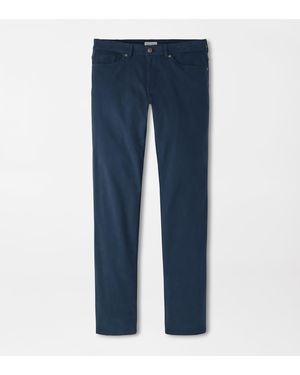 Peter Millar Crown Cotton Canvas Five-Pocket Trouser - Blue