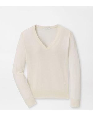 Peter Millar Mirage V-Neck Jumper - White