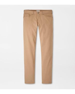 Peter Millar Crown Cotton Canvas Five-Pocket Trouser - Natural