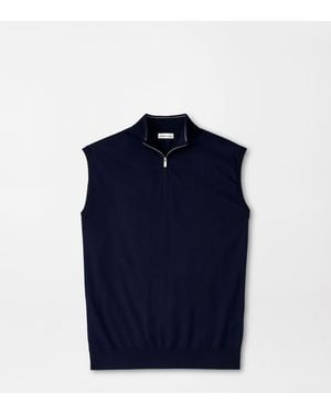 Peter Millar Autumn Crest Quarter-Zip Gilet - Blue