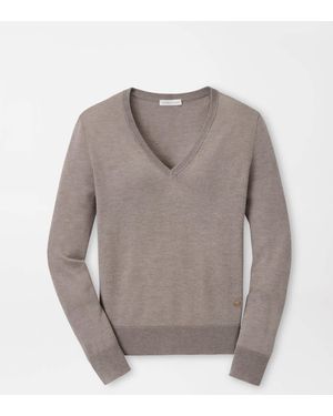 Peter Millar Mirage V-Neck Jumper - Grey