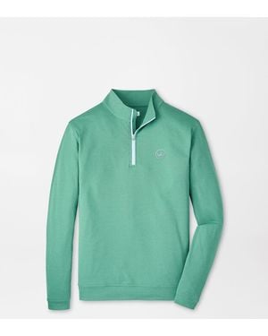 Peter Millar Crown Seal Perth Mélange Performance Quarter-Zip - Green