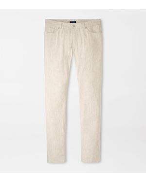 Peter Millar Hampton Twill Five Pocket Trouser - Natural