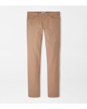 Peter Millar Signature Sateen Five-Pocket Trouser - Natural